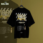 Back view of Aston Martin branded t-shirt in black