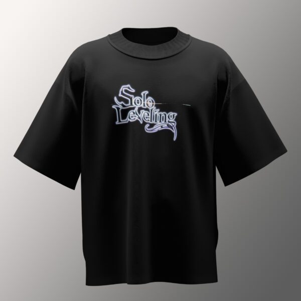 Front View – Solo Leveling Anime T-Shirt Featuring Sung Jin-Woo | Premium 240GSM Cotton | Soutee Clothing