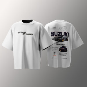 Bold Suzuki graphic print on 240 GSM t-shirt – inspired by performance and speed